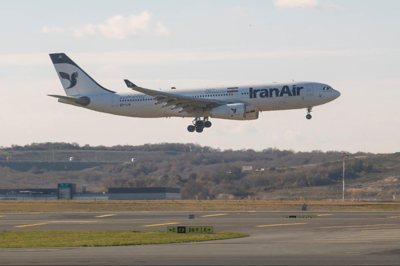 An Iran Air passenger aircraft lands at an airport runway, date and time undisclosed. (Adobe Stock Photo)