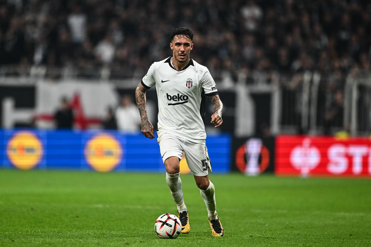 Emirhan Topcu of Besiktas in action during the UEFA Europa League Week 1 match between Besiktas and Olympique Marseille at Tupras Stadium in Istanbul, Türkiye, on September 17, 2026. (AA Photo)