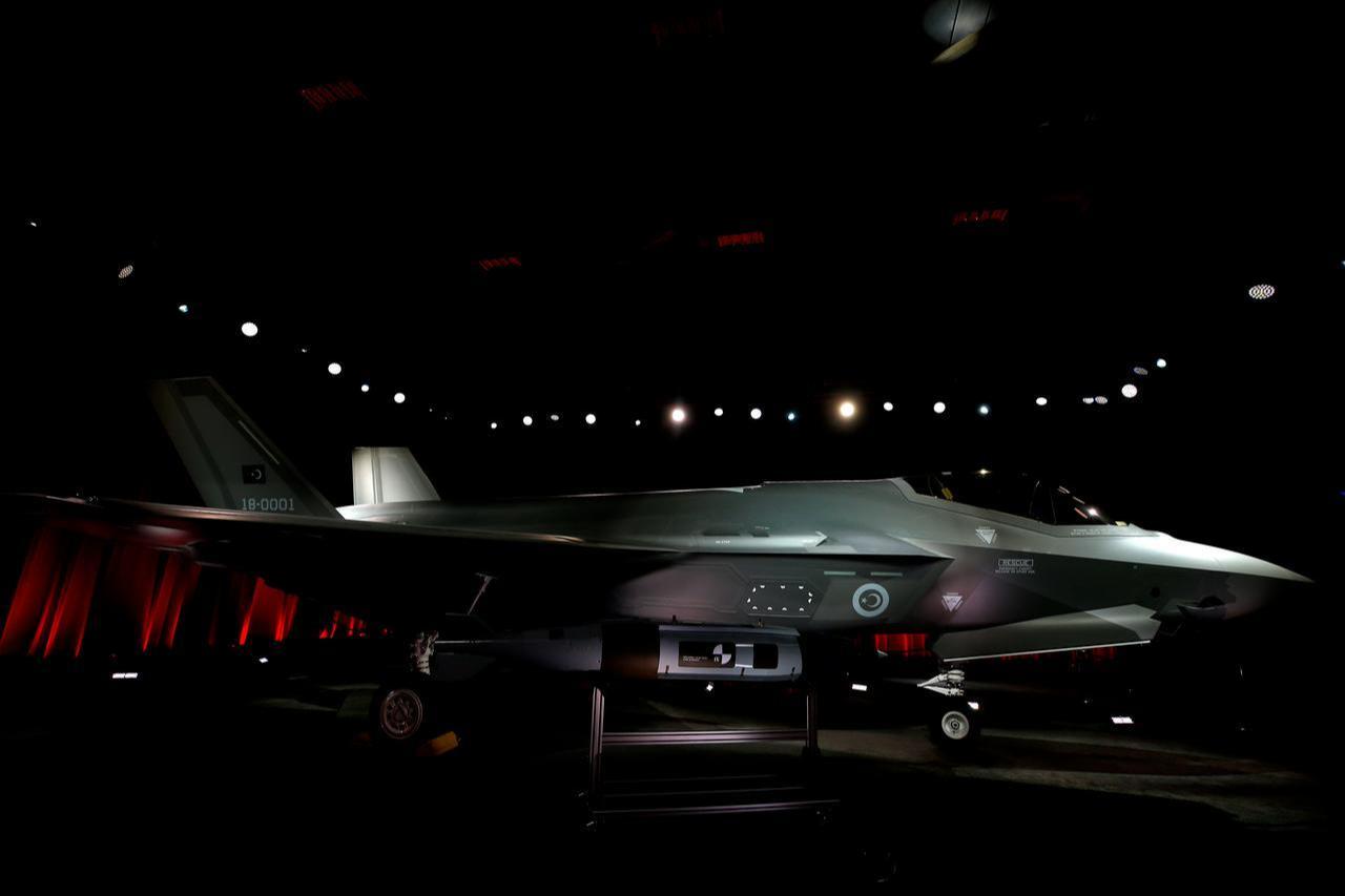 A F-35 fighter jet is seen during a ceremony at the Lockheed Martin in Forth Worth, Texas, United States on June 21, 2018. (AA Photo)