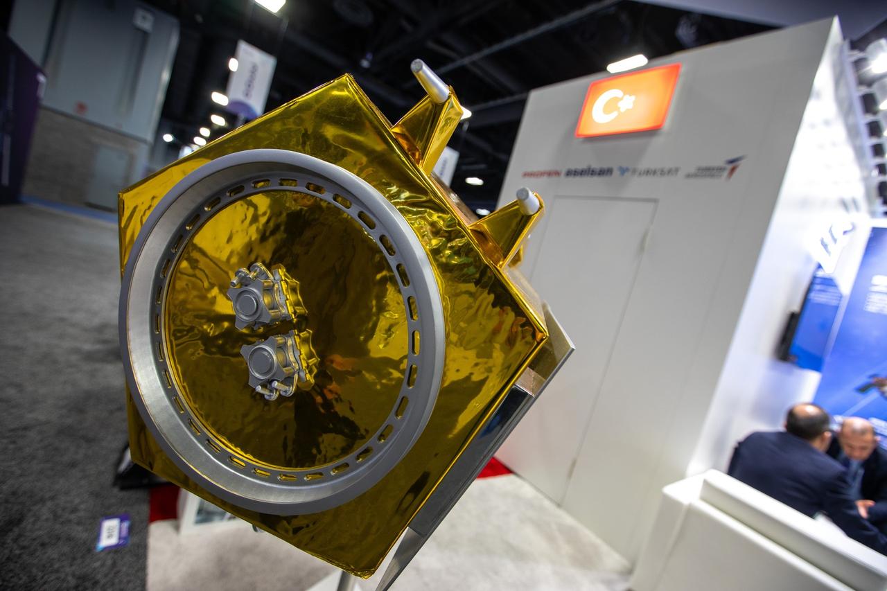 Türkiye's satellite technology companies Türksat, Turkish Aerospace Industries (TAI), ASELSAN, PROFEN and Fergani Space came together at Satellite 2025, the world's largest satellite exhibition in Washington, D.C. (AA Photo)