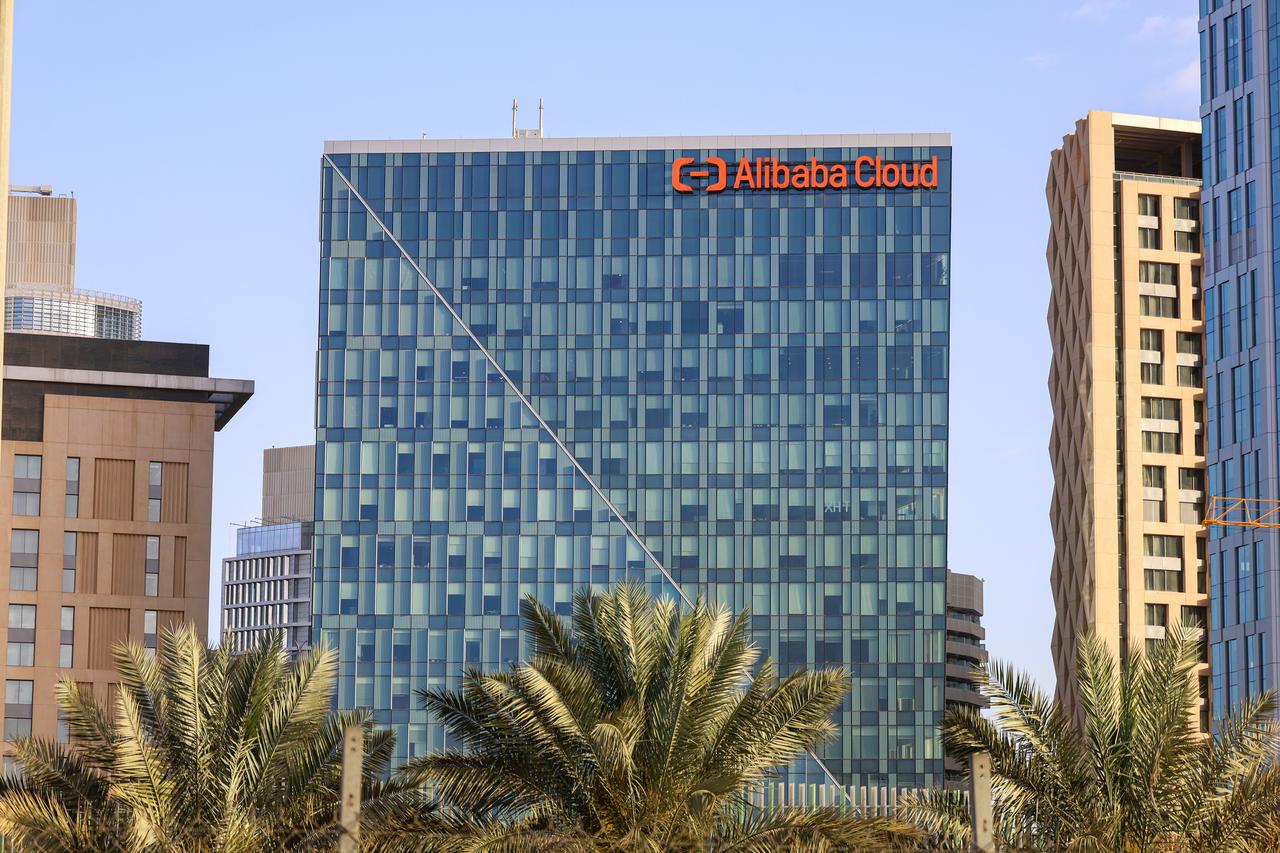 A view of an Alibaba Cloud office building in the King Abdullah Financial District (KAFD) in Riyadh, Saudi Arabia, March 25, 2024. (Adobe Stock Photo)