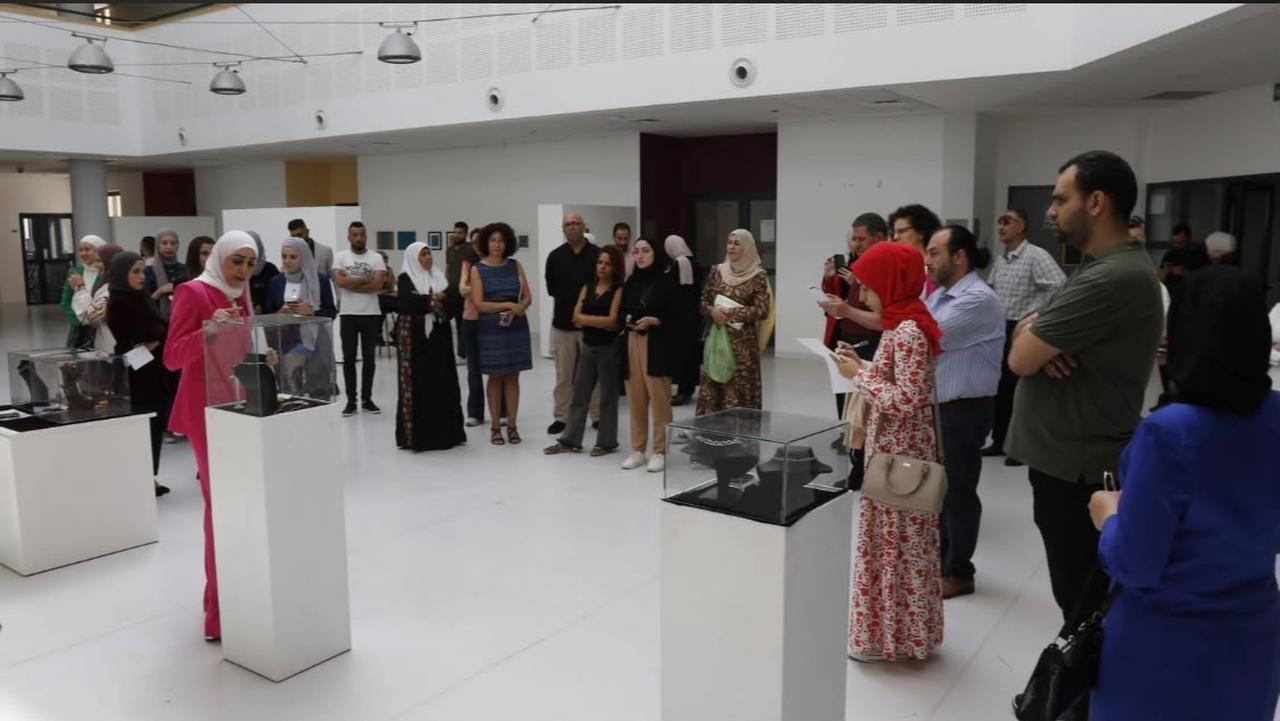 Jinan presents her work at a jewelry exhibition in Istanbul, where she studied jewelry design after leaving Jerusalem in 2016. (Photo courtesy of Jinan)