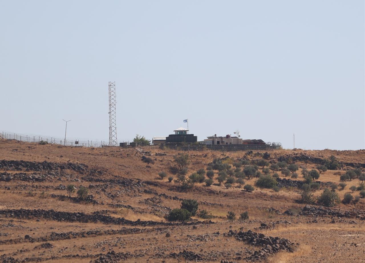 A view of the area around Tel al-Ahmar in Syria's Quneitra countryside, where a raid and infiltration by the Israeli army were reported, with around 30 Israeli military vehicles deployed in the area from morning until evening the previous day on September 15, 2026. (AA Photo)
