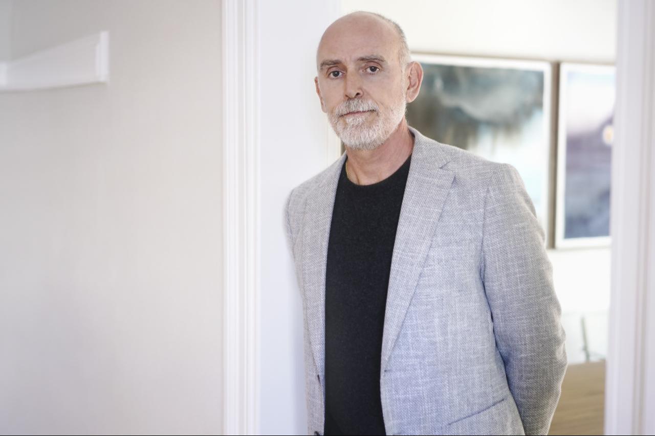 Brazilian artist Alex Cerveny, whose first solo exhibition in Türkiye, "Atlas of Encounters," is on view at Zeyrek Cinili Hamam in Istanbul, Türkiye. (AA Photo)