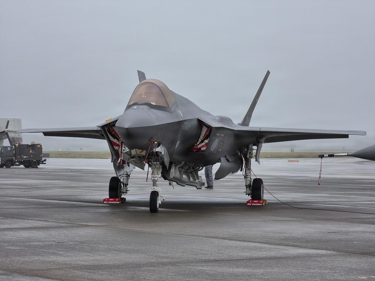 An F-35A Lightning II on the flight line at Air Fest 2026 at Misawa Air Base, Japan, Sep. 20, 2026. (Photo via U.S. Navy)