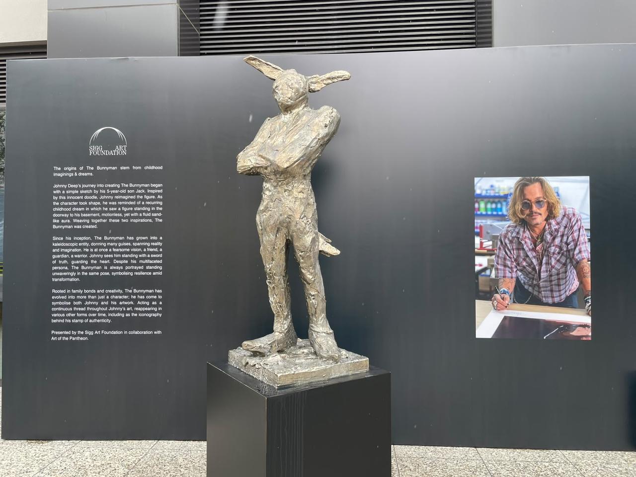 Johnny Depp's "The Bunnyman" is displayed as part of a SIGG Art Foundation project at the 21st edition of Contemporary Istanbul in Türkiye, Sept. 23, 2026. (Photo by Koray Erdogan/Türkiye Today)