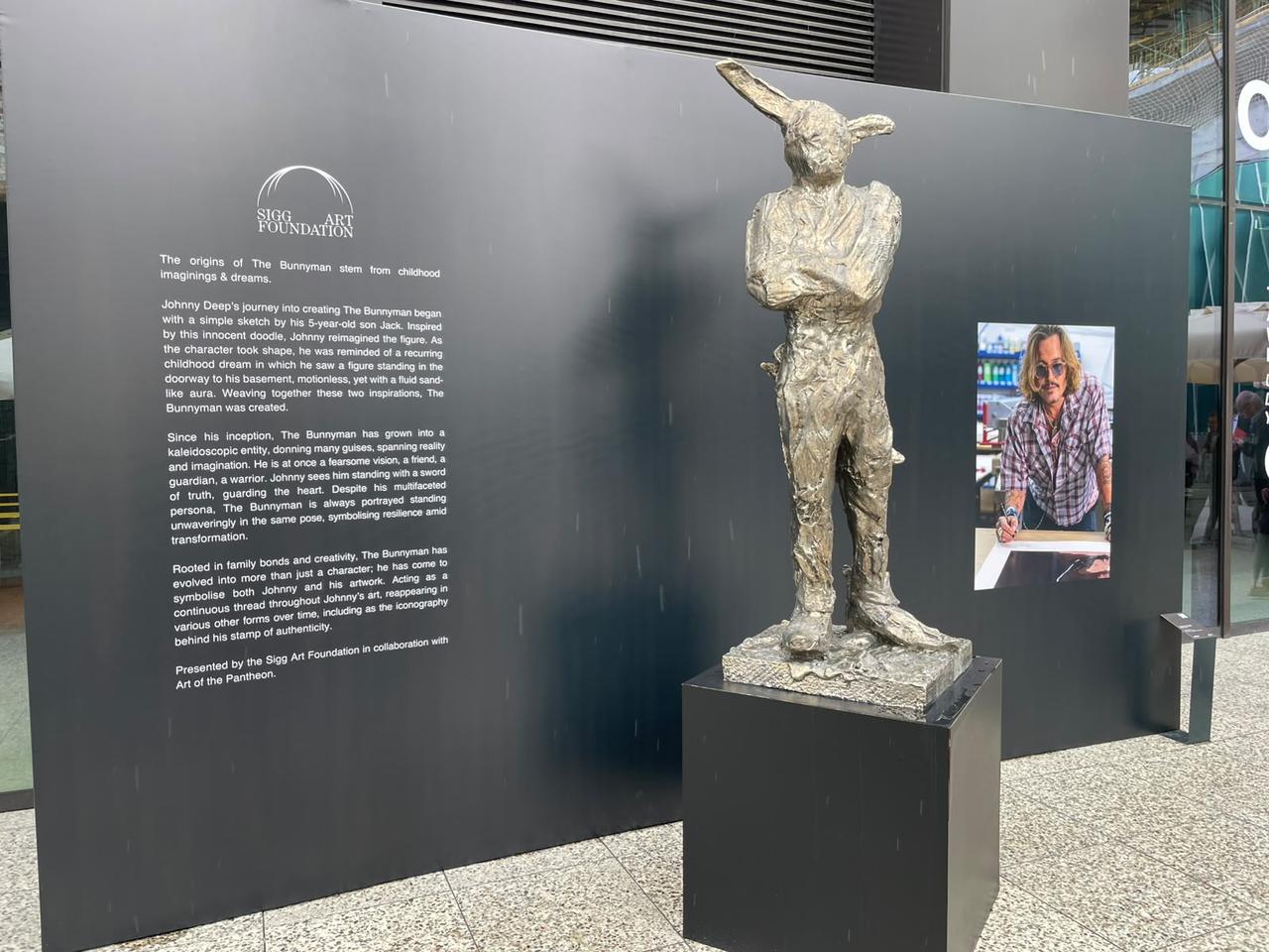 Johnny Depp’s The Bunnyman sculpture on display at Contemporary Istanbul at Tersane Istanbul, Istanbul, Türkiye, September 2026. (Photo by Koray Erdogan/Türkiye Today)