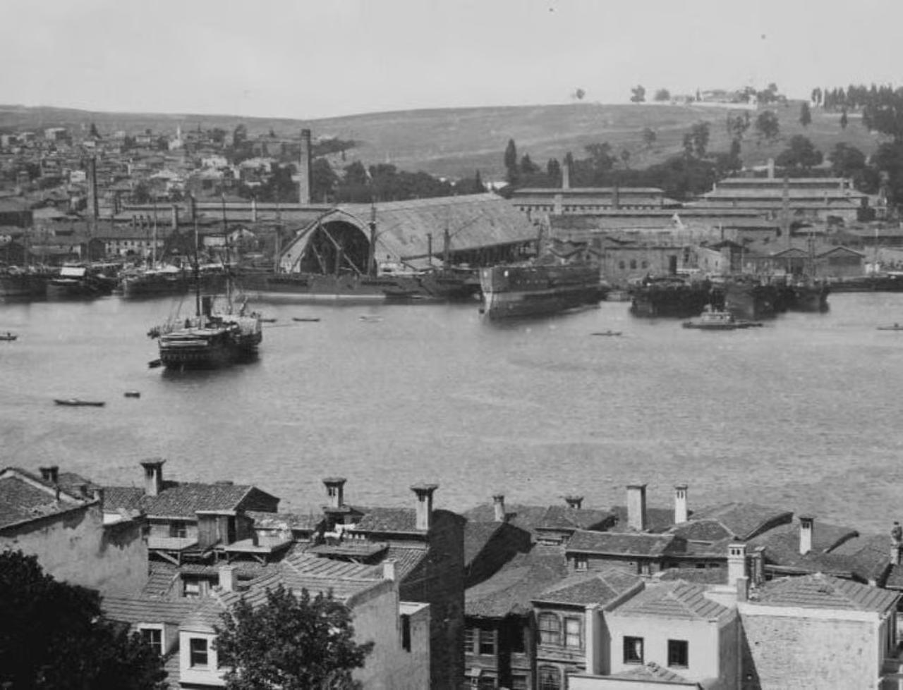 A panoramic historic view of Tersane-i Amire, once the Ottoman Empire’s principal naval shipyard in Istanbul. (Photo via Tersane Istanbul)