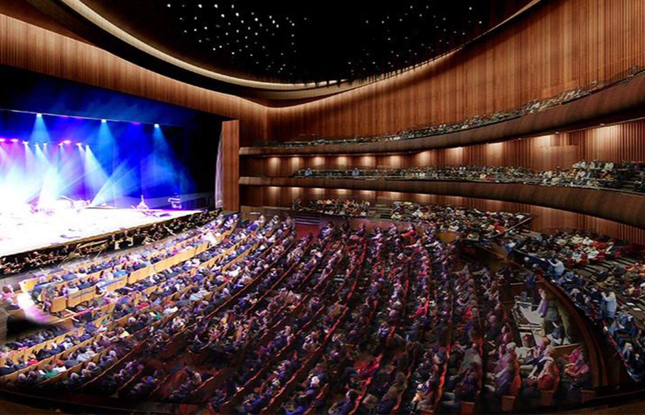 The interior of a packed performance hall at Istanbul's Ataturk Cultural Center (AKM). (Photo via Culture and Tourism Ministry)