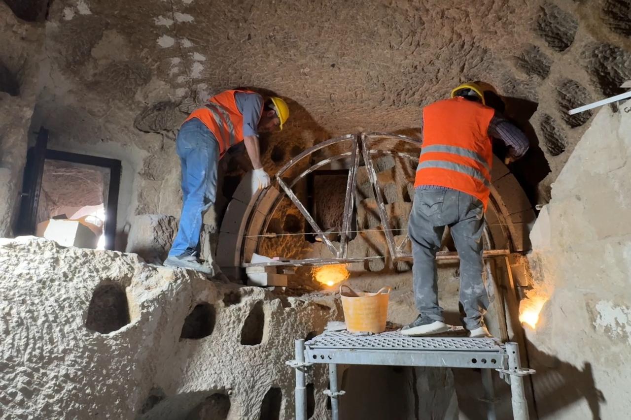 Protection work carried out on 7 fairy chimneys in Cappadocia