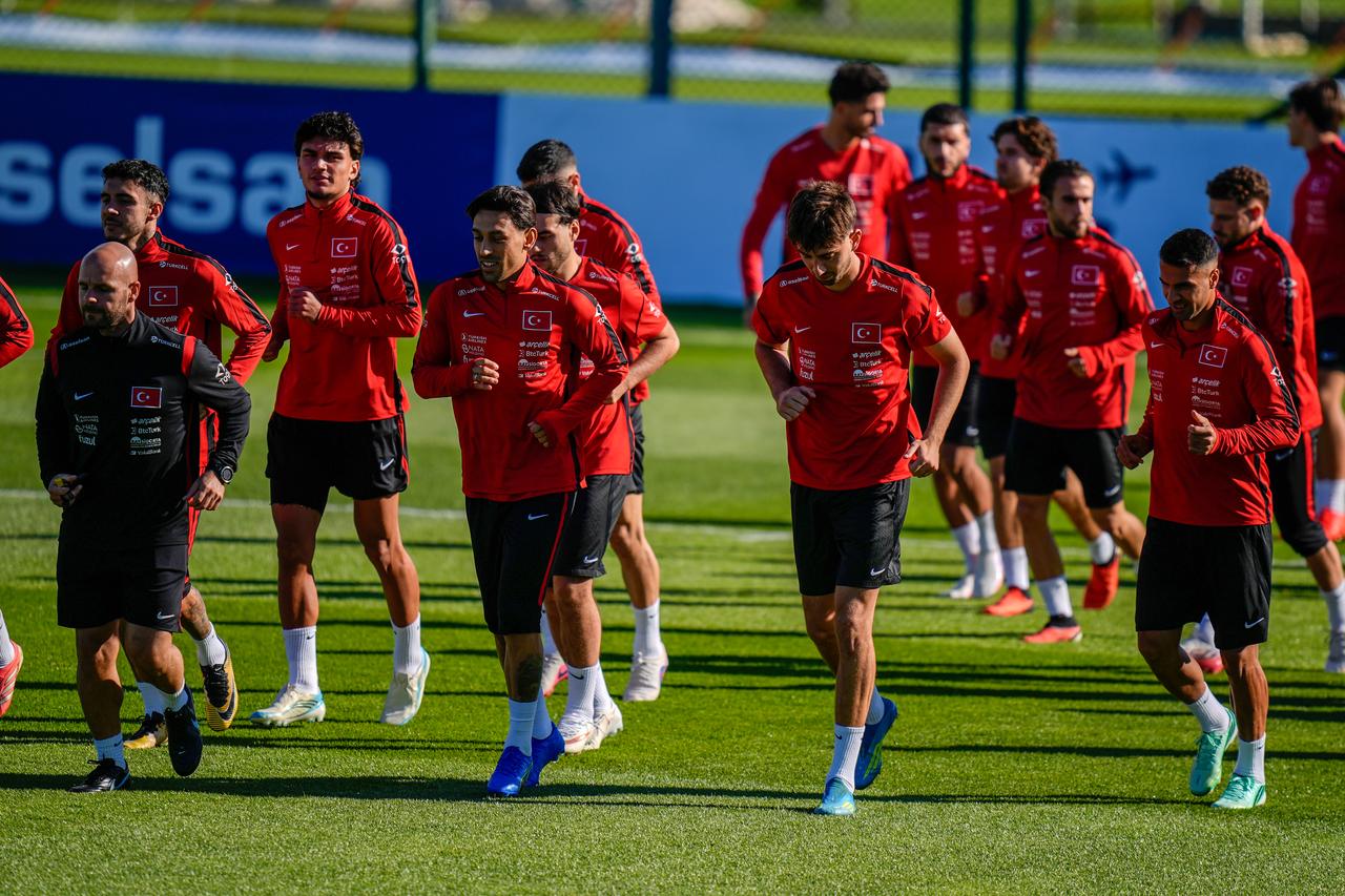 Türkiye national football team players train ahead of their match against France, Sept. 24, 2026. (AA Photo)