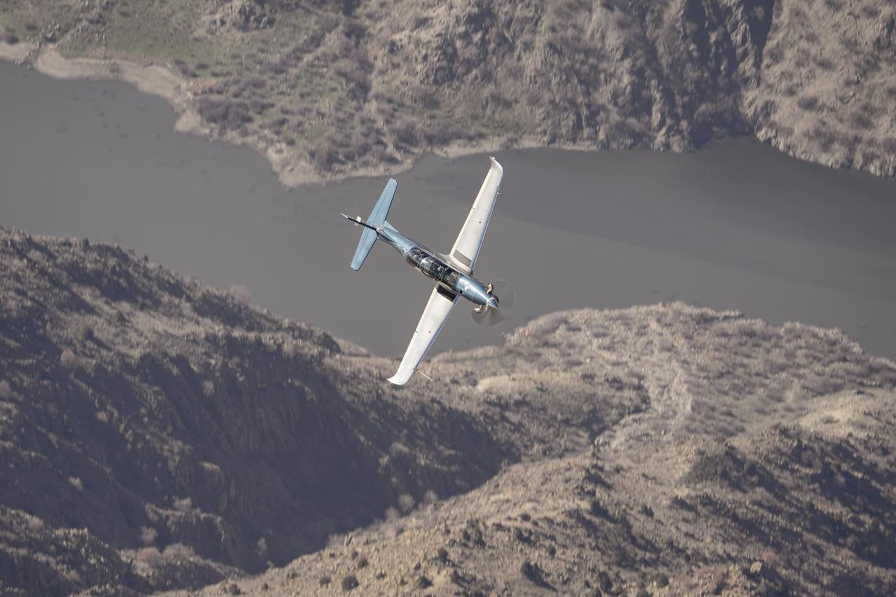 The photo shows the Turkish Aerospace Industries (TAI) Hurkus-II next-generation basic trainer aircraft during a flight at an unspecified location and time. (Photo via X/@Catfishtheblues)