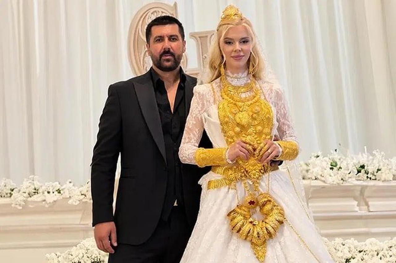 Mehmet Fatih Tancalan, known online as “Vanli Kara Haydar,” poses with his wife, Cagla Oz, photo accessed on Sept. 26, 2026. (Photo via turkiyegazetesi.com.tr)