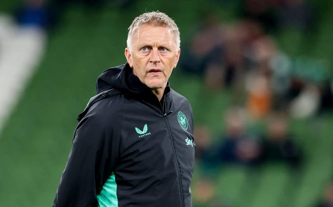 Republic of Ireland's head coach Heimir Hallgrimsson looks on before the 2026 World Cup Group F qualifier football match between Republic of Ireland and Armenia, at Aviva Stadium, in Dublin, Ireland, Oct. 14, 2025. (AFP Photo)