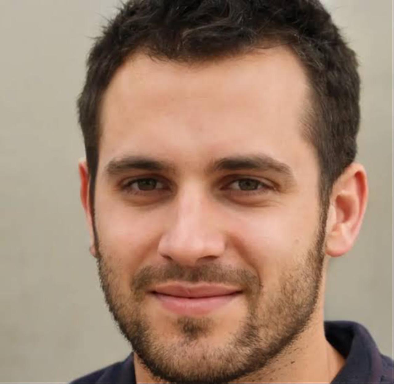 Daniel Robson'a AI-generated photo, used by many Canadian outlets as the headshot photo of a real author.