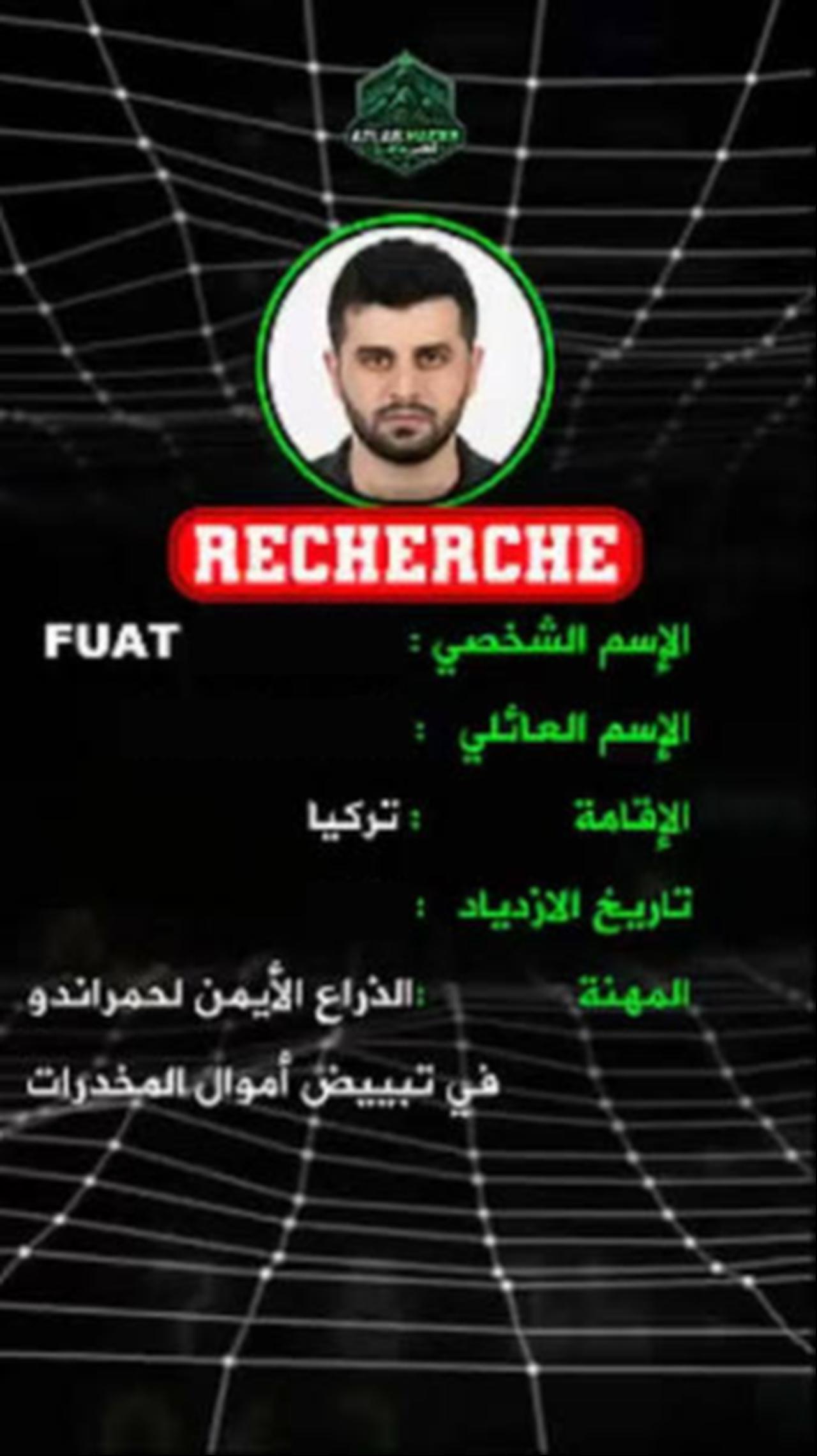 Moroccon hackers shared an image saying that Mr. Fuat is the right hand man of Hicham Jerando in drug trafficking.