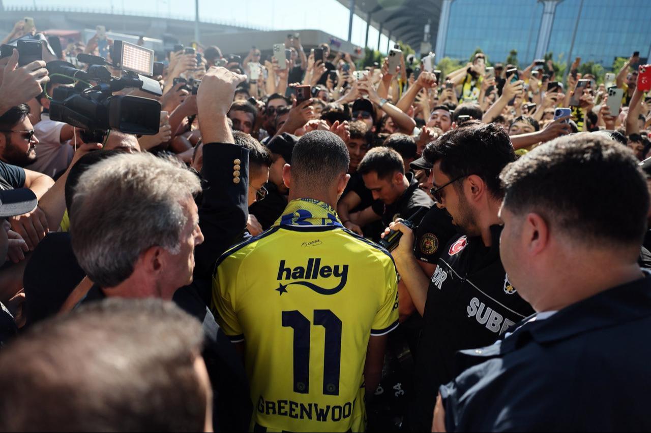 Fenerbahce's new transfer Mason Greenwood in Istanbul Airport on July 16, 2026. (Photo via X/@Fenerbahce)