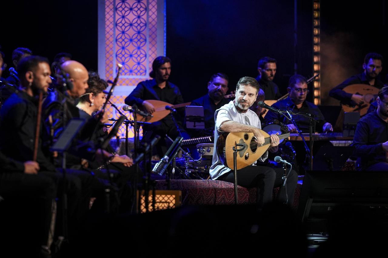 Renowned British-Azerbaijani singer and composer Sami Yusuf performs live on stage during a concert at the Istanbul Congress Center (ICC) in Istanbul, Türkiye on September 27, 2026. (AA Photo)