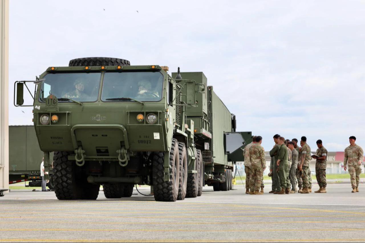 US Marines and Sailors observe and familiarize themselves with the US Army’s Typhon missile system during a training opportunity at Marine Corps Air Station Iwakuni, Japan, September 12, 2025. (Photo via U.S. Army)