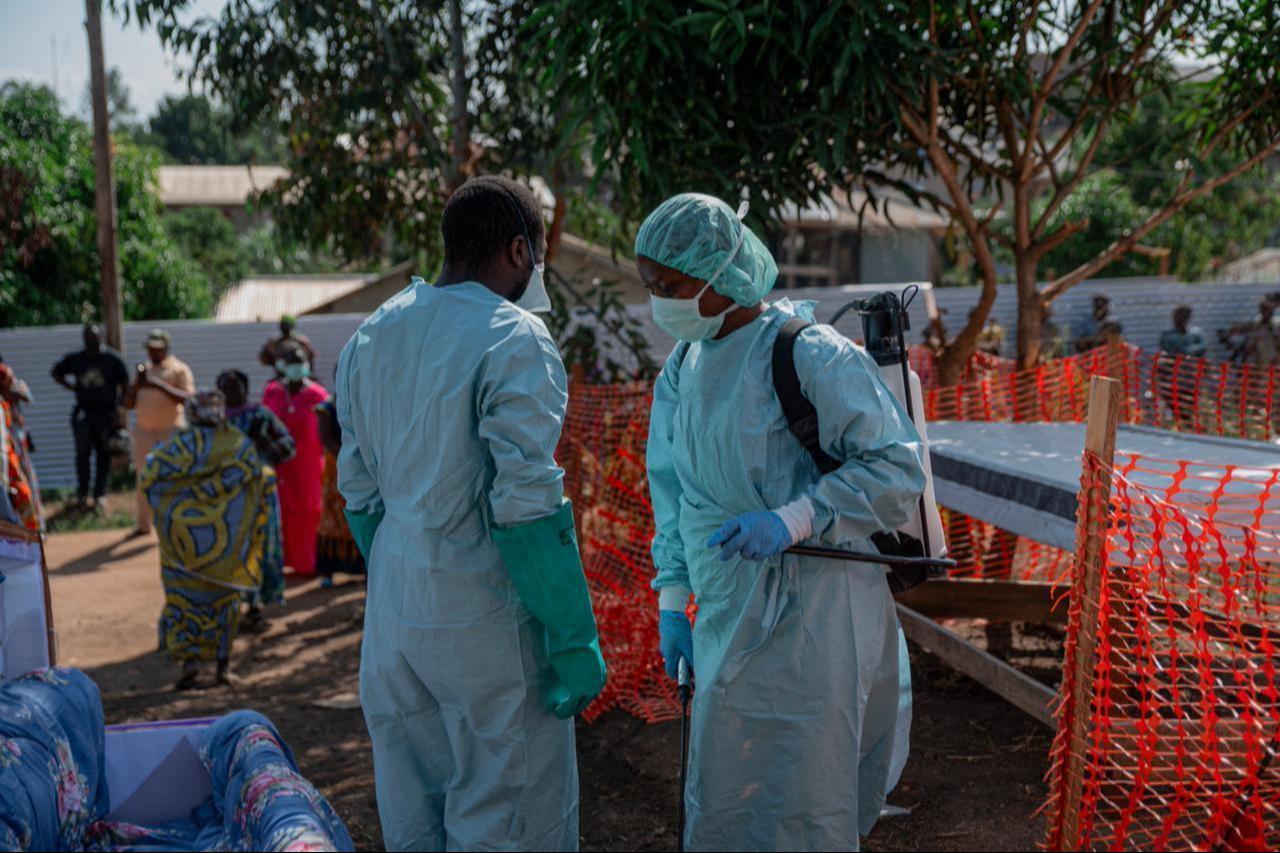 Health teams carried out large-scale disinfection operations in the region as an infected citizen who has the Ebola virus has died in Bunia, Democratic Republic of the Congo (DRC), June 13, 2026. (AA Photo)