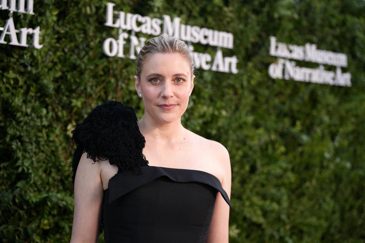 Greta Gerwig attends the opening-night red carpet for the Lucas Museum of Narrative Art in Los Angeles, Sept. 20, 2026. (AFP Photo)