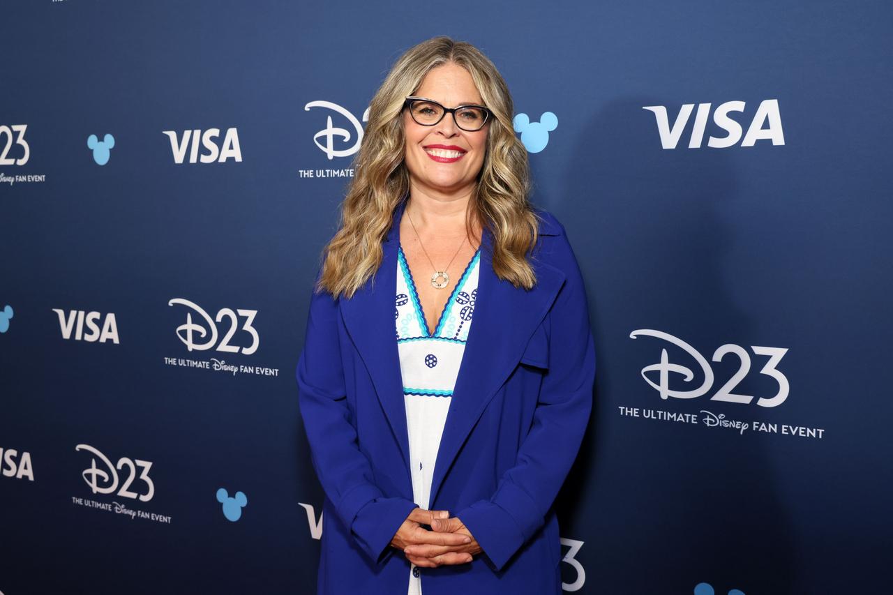 Jennifer Lee, Chief Creative Officer, Walt Disney Animation Studios, at D23: The Ultimate Disney Fan Event in Anaheim, California, U.S., Aug. 09, 2024. (AFP Photo)