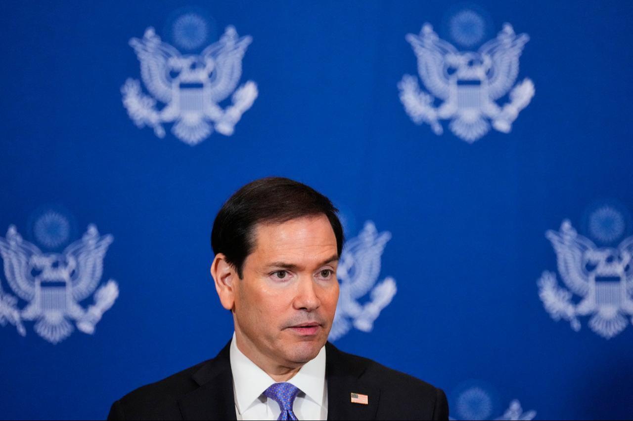 US Secretary of State Marco Rubio speaks during a press gaggle after meeting with Russian Foreign Minister Sergey Lavrov on the sidelines of the 81st United Nations General Assembly in New York,  Sept. 23, 2026. (AFP Photo)