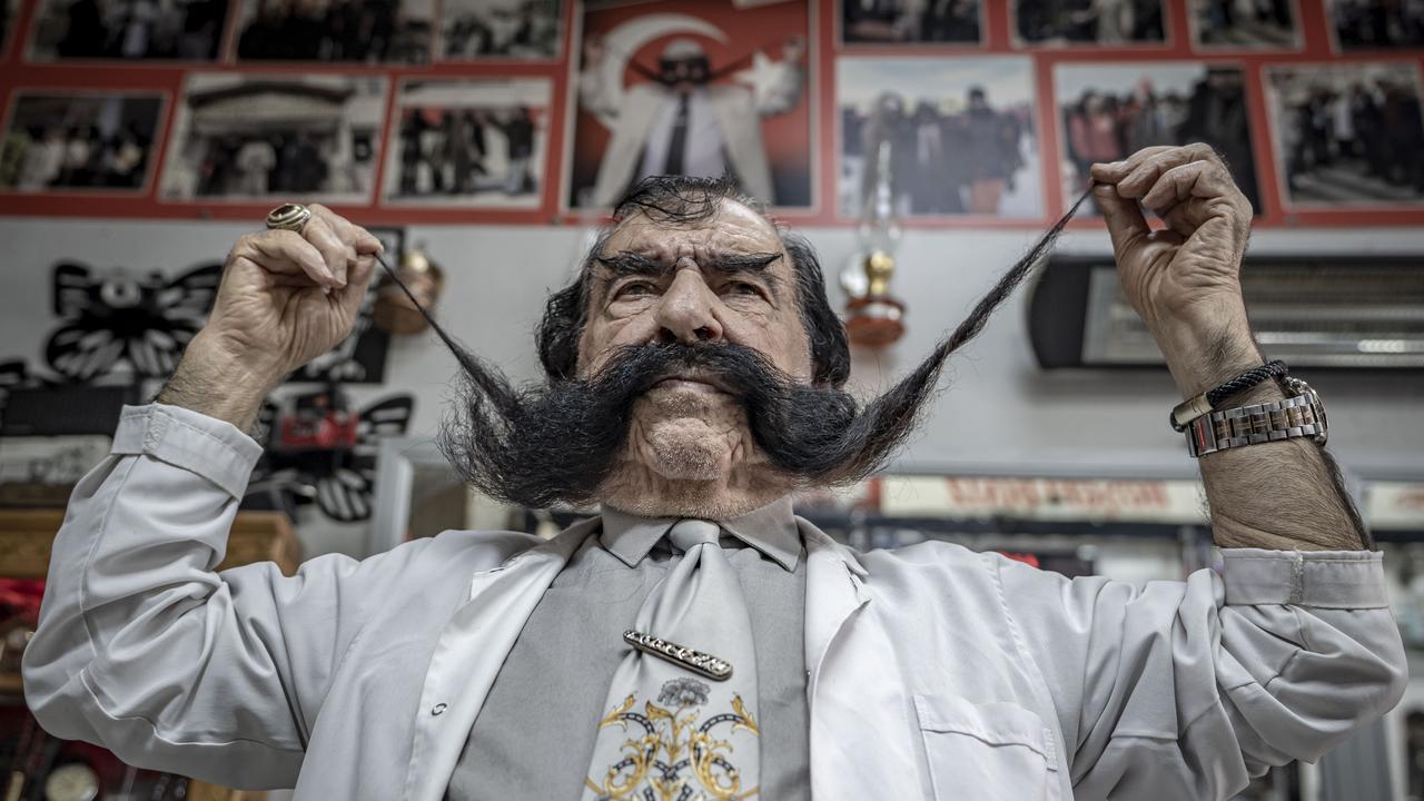 Erzurum barber's mustache outgrows any Wild West gunslinger's
