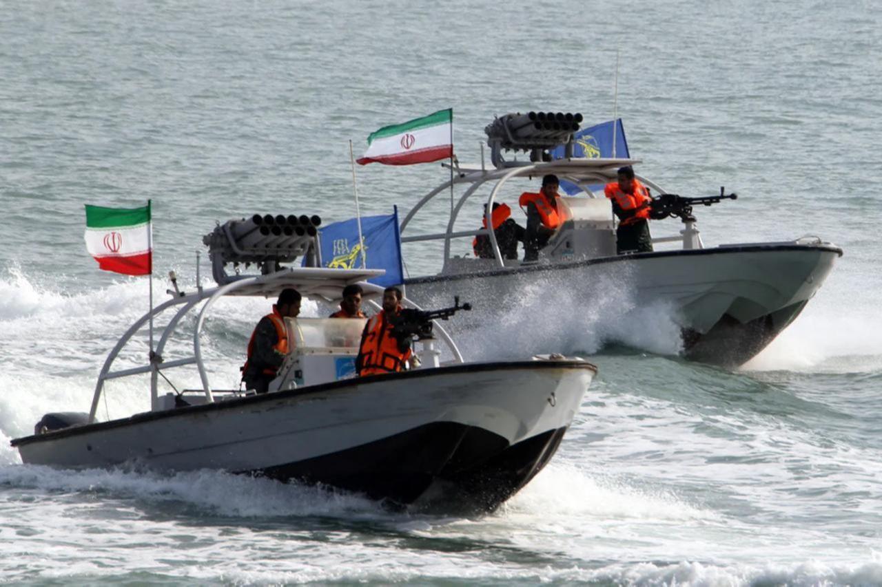 Iranian missile boats patrol territorial waters in the Strait of Hormuz at an unspecified date and exact location. (AFP Photo)