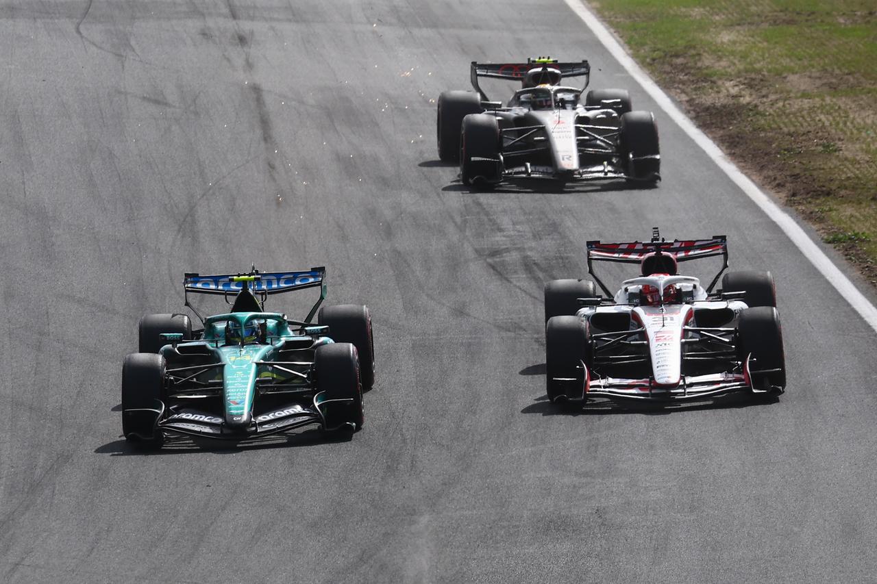 Formula 1 cars compete during the Dutch Grand Prix at Circuit Zandvoort in Zandvoort, Netherlands, Aug. 23, 2026. (AA Photo)