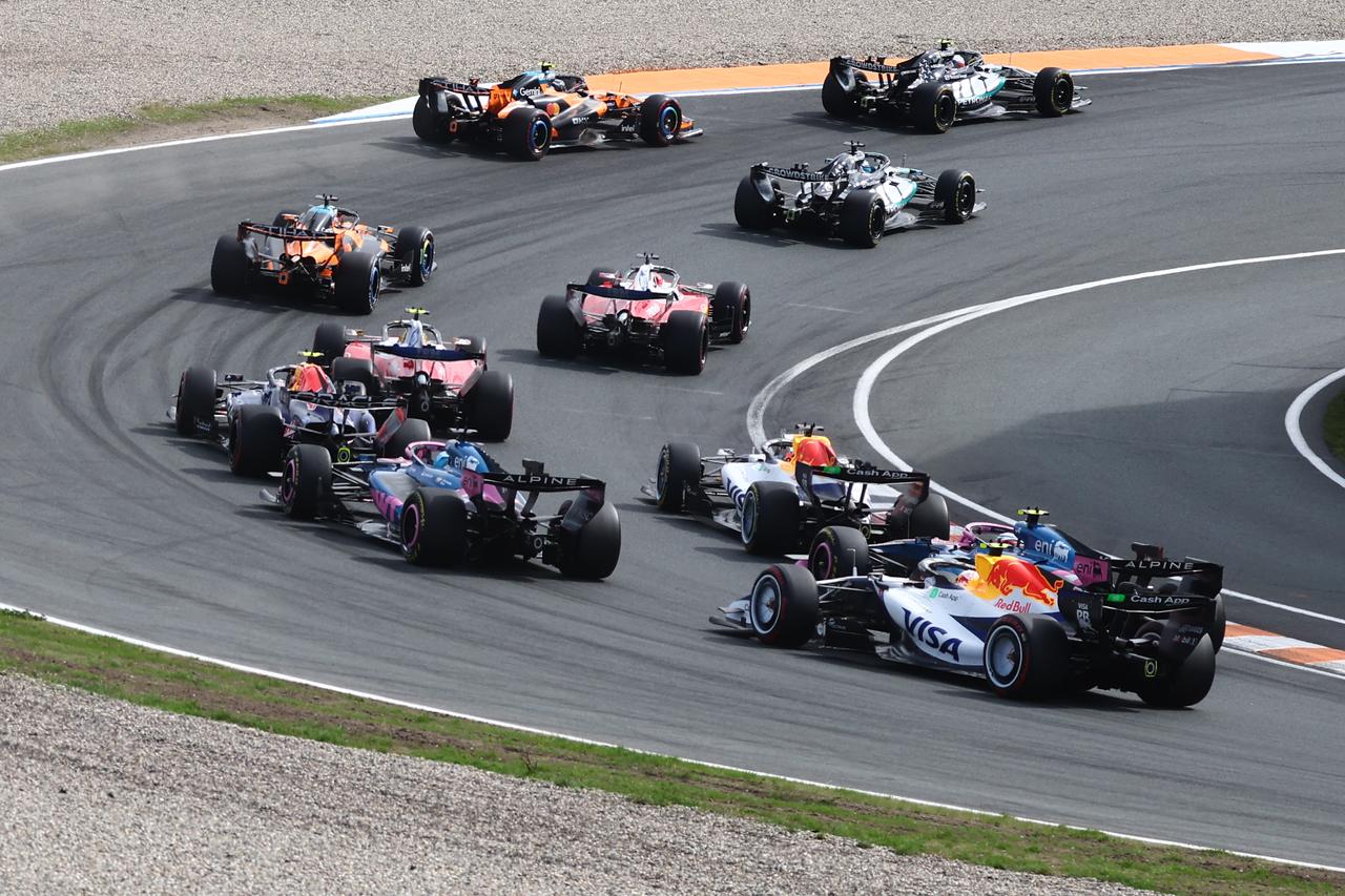 Formula 1 drivers race during the Dutch Grand Prix at Circuit Zandvoort in Zandvoort, Netherlands, Aug. 23, 2026. (AA Photo)