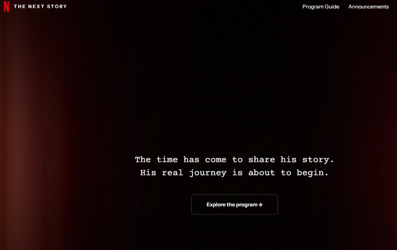 Screenshot of the landing page for Netflix's "The Next Story" program, launched to support new screenwriters and directors in Türkiye. (Photo via siradakihikaye.com)