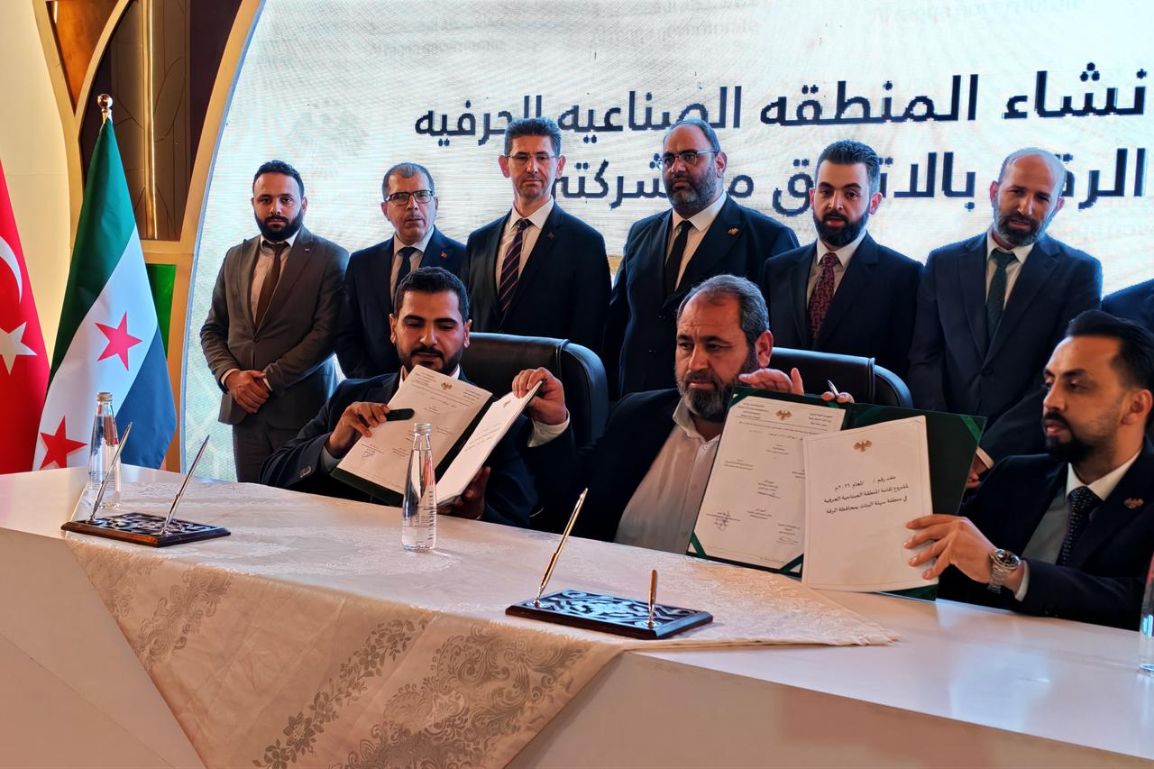 Syria, Turkish companies sign deal to establish industrial zone in Raqqa