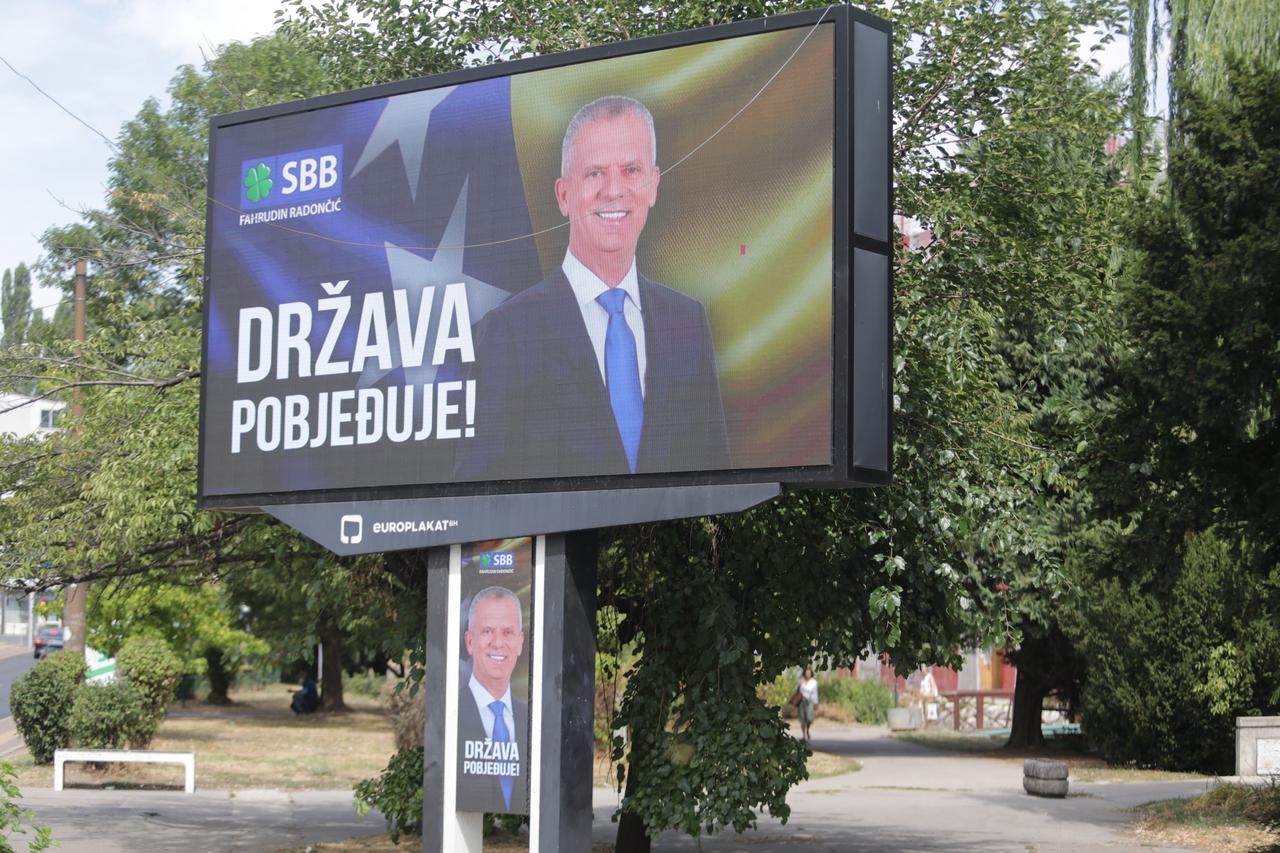 Posters featuring candidates and campaign materials of political parties are displayed across the capital Sarajevo and many other parts of the country, in Sarajevo, Bosnia and Herzegovina on Sep. 04, 2026. (AA Photo)