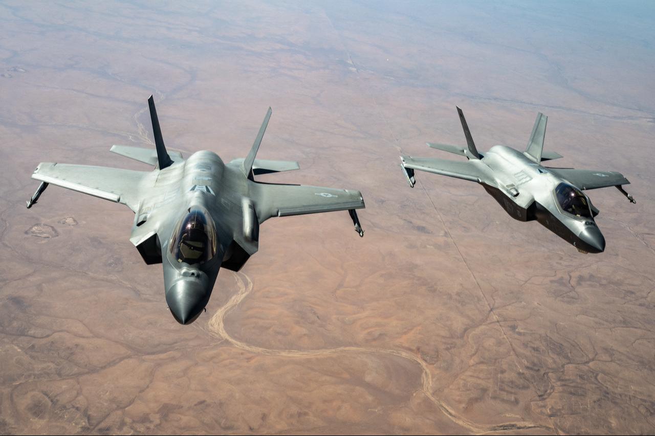 A U.S. Air Force F-35A Lightning II aircraft flies in the U.S. Central Command area of responsibility July 2, 2026. (Photo via U.S. Air Force)