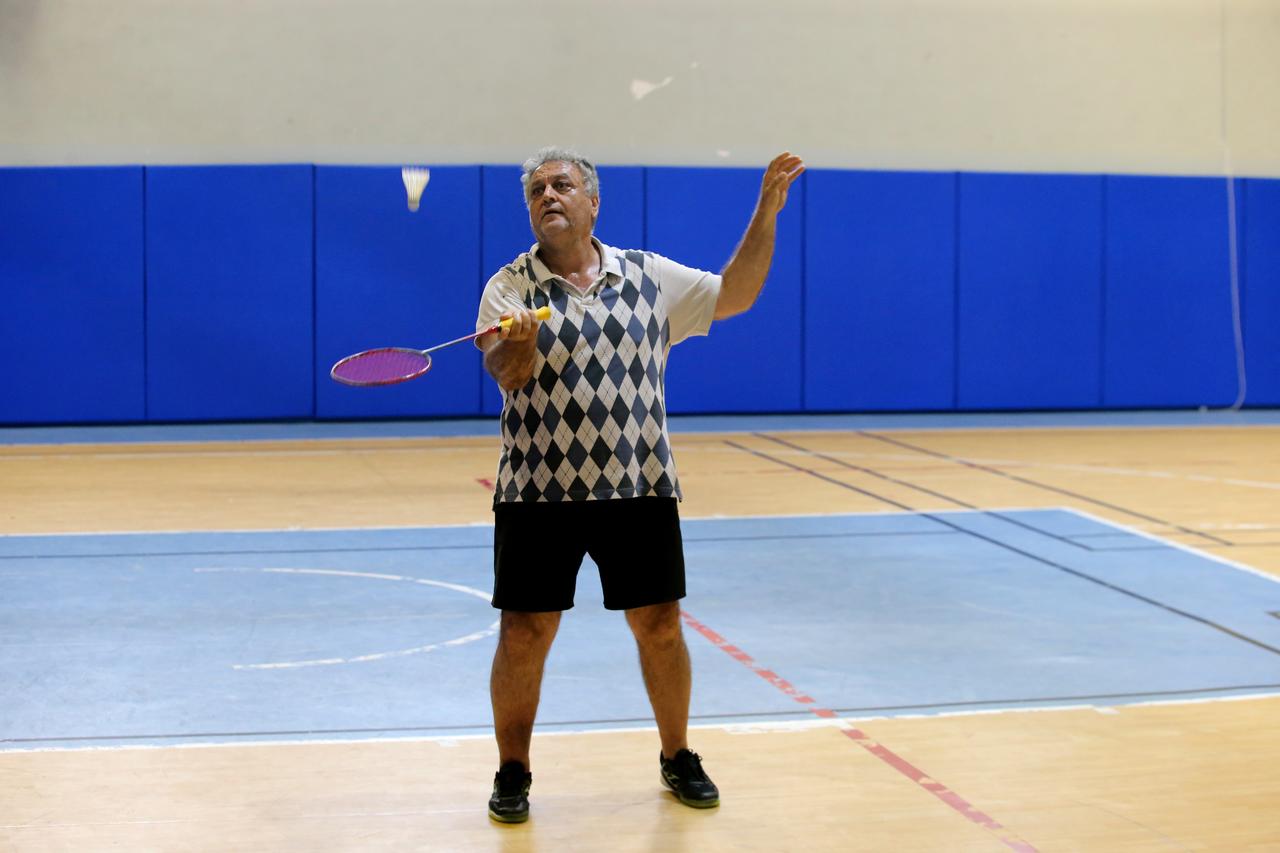 62-year-old coach chases European badminton medal