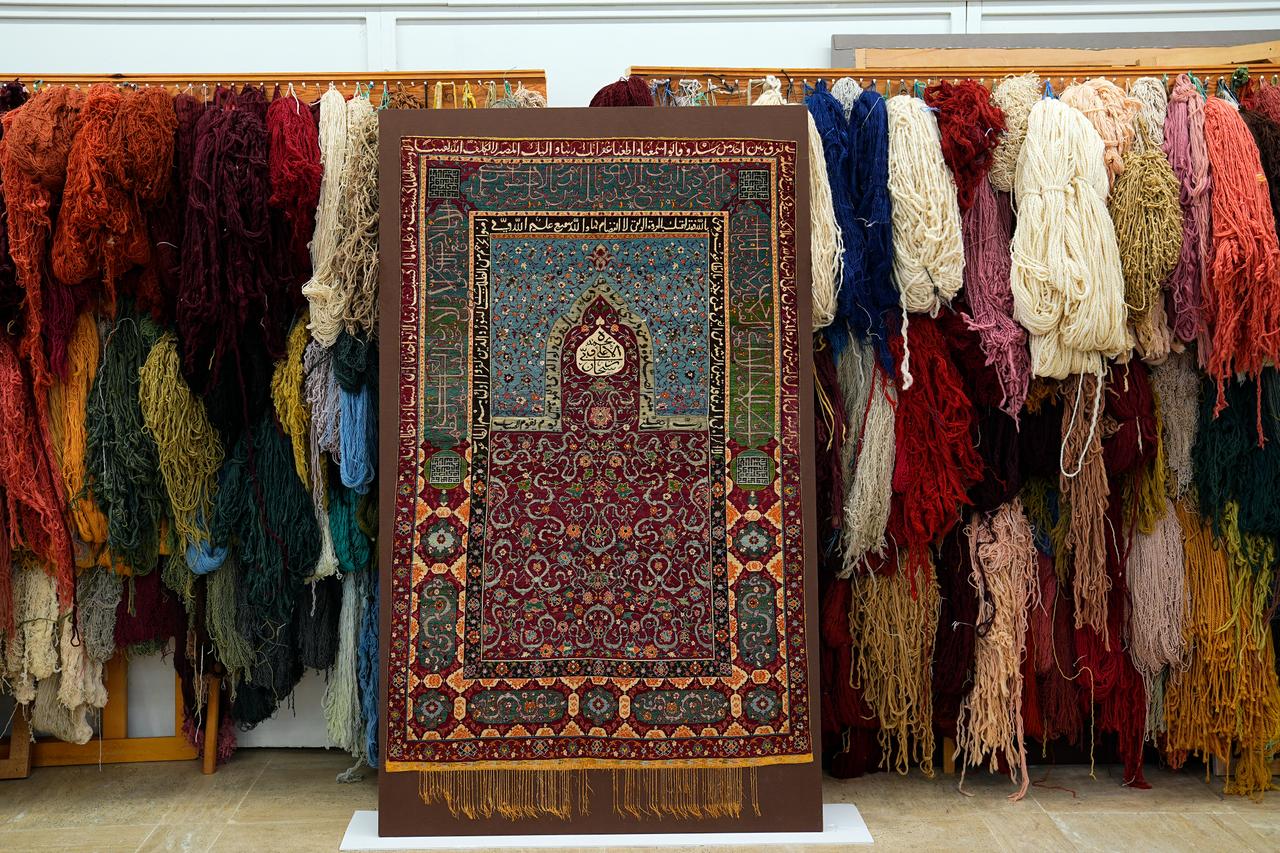 500-year-old Ottoman palace prayer rugs prepared for display