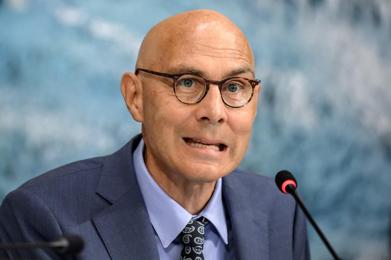 UN High commissioner for Human Rights Volker Turk delivers a speech during the 63rd session of United Nations (UN) Human Rights Council, in Geneva, on September 7, 2026. (AFP Photo)
