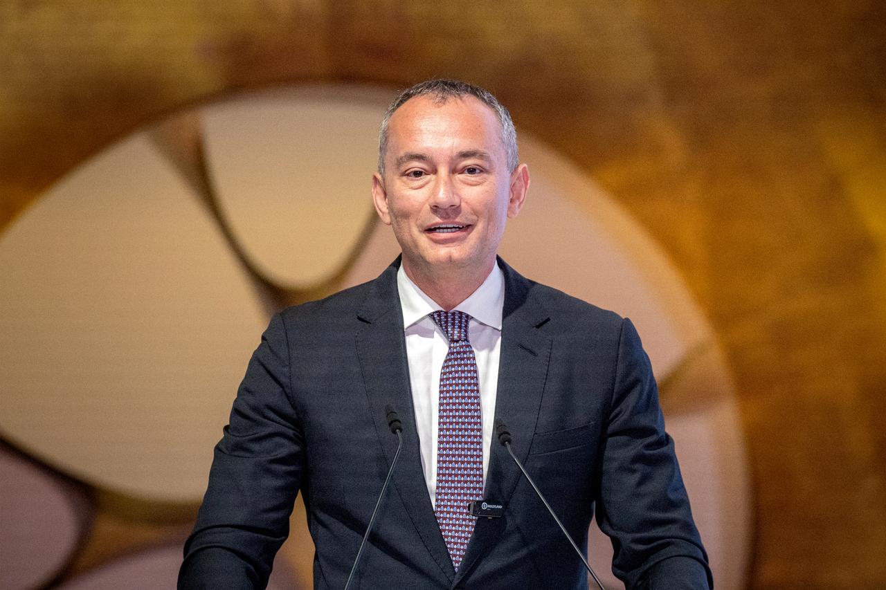 Nickolay Mladenov, the high representative for Gaza under the US-backed "Board of Peace", speaks at the Hili Forum 2026 in Abu Dhabi on September 7, 2026. (AFP Photo)