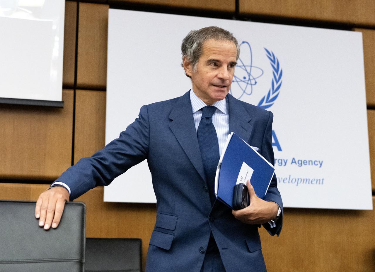Director General of the International Atomic Energy Agency (IAEA) Rafael Grossi takes his seat at the start of the Board of Governor’s Meeting at the agency's headquarters in Vienna, Austria on September 7, 2026. (AFP Photo)