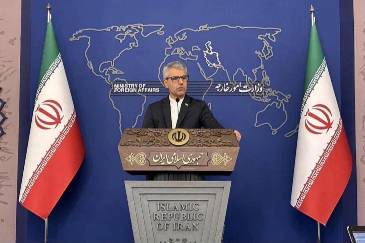Iranian foreign ministry spokesperson Esmaeil Baqaei speaks to the press about negotiations with the US in Tehran, Iran, May 26, 2025. (AA Photo)