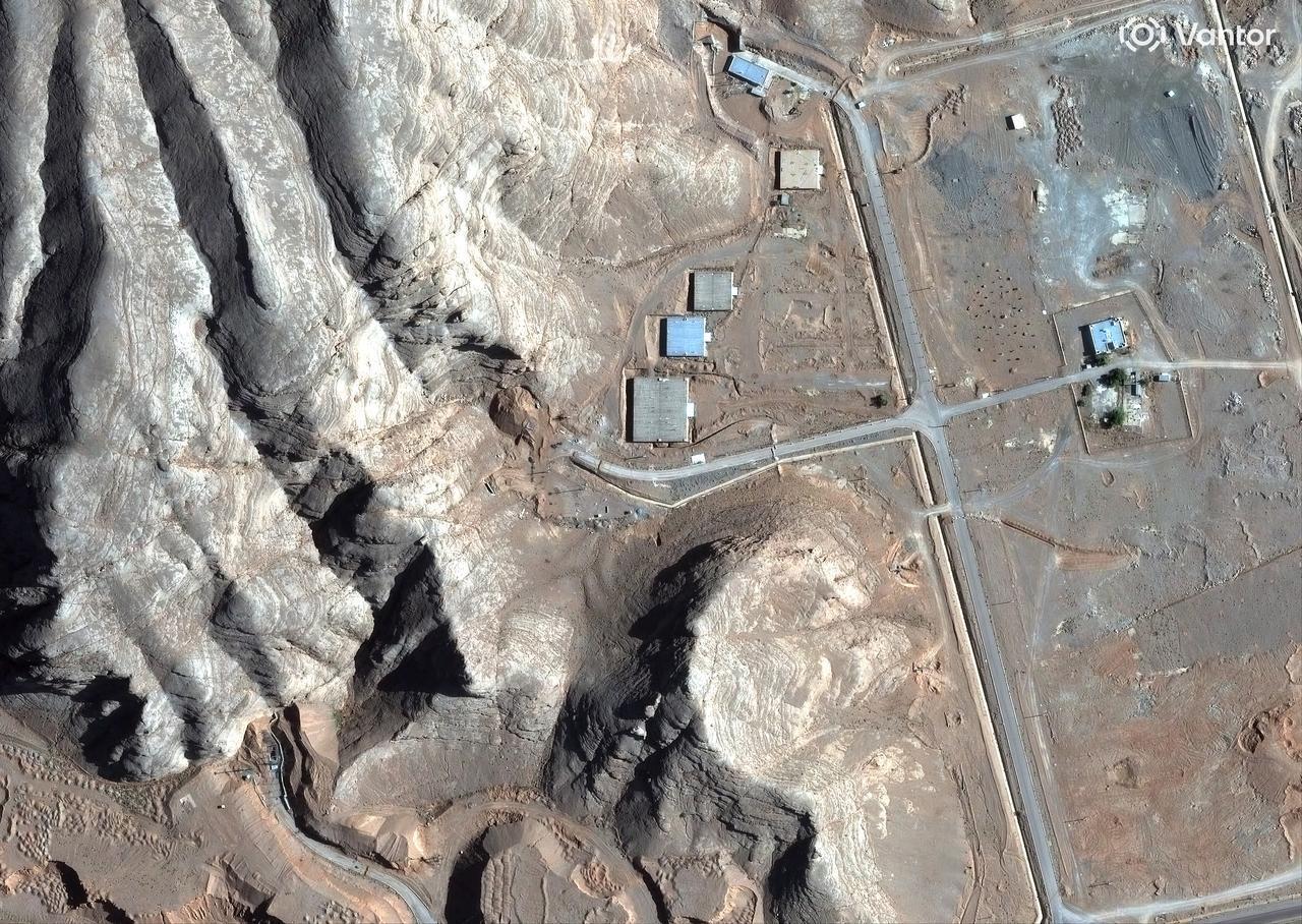 This handout satellite image courtesy of Vantor shows an overview of Iran's nuclear research complex in Isfahan province, central Iran, June 30, 2026. (AFP Photo/Handout/Satellite image ©2026 Vantor)
