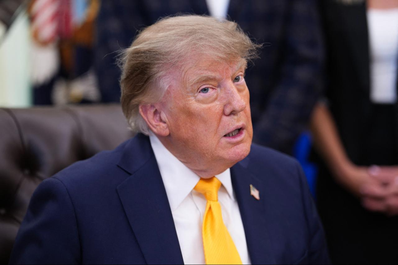 U.S. President Donald Trump speaks during an executive order signing in the Oval Office of the White House in Washington, on September 4, 2026. (AFP Photo)