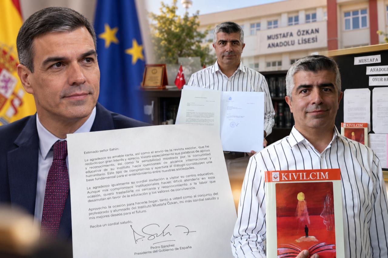 Spain's Sanchez writes back to Turkish school students after magazine gift
