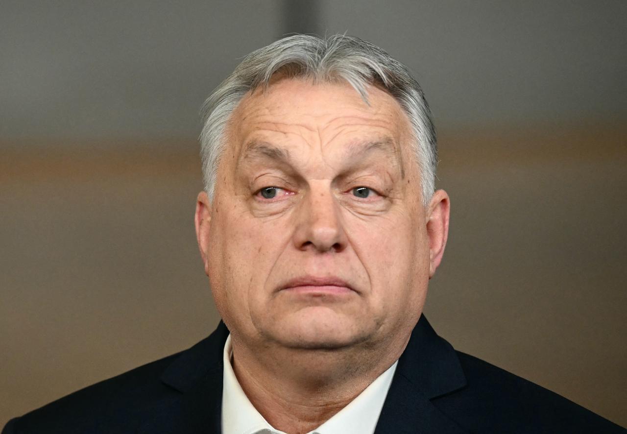 Hungary's Prime Minister Viktor Orban speaks at a press conference during the EU Summit at the EU headquarters in Brussels, on March 19, 2026. (AFP Photo)