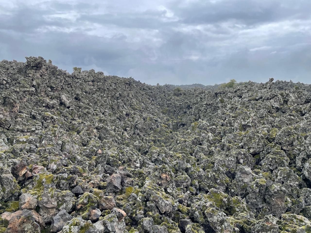 Dark lava formations dominate the volcanic terrain of Kula in western Türkiye, where the geological legacy of Katakekaumene remains visible today. (Photo by Koray Erdogan/Türkiye Today)
