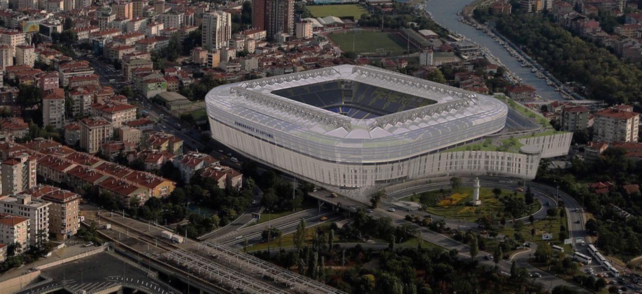 A computer-generated rendering shows how Fenerbahce's Chobani Stadium is expected to look after the planned expansion raises its capacity to 64,000. (Image via fenerbahce.org)