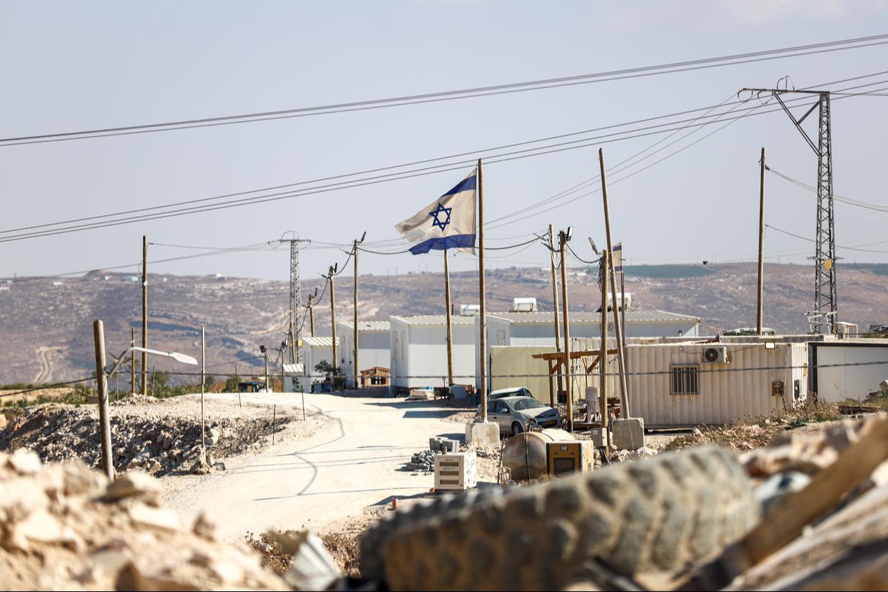 Israeli authorities continue construction activities for settlement projects in the Maale Arugot area in the West Bank, September 3, 2026. (AA Photo)