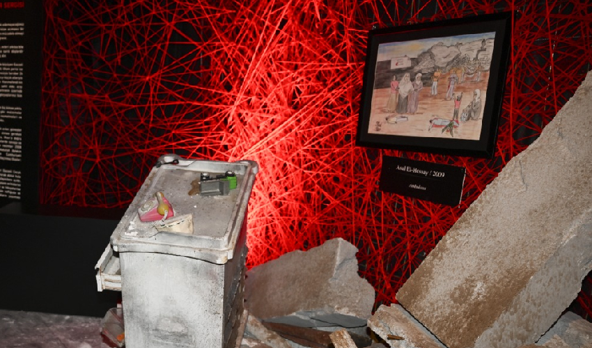 'Bulletproof Dreams: Gaza Child Artists Exhibition' hosted by Turkiye's Directorate of Communications welcomes visitors