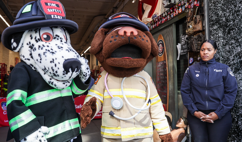'Ghostbusters: Frozen Empire' event at NYC firehouse